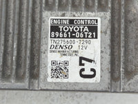 2015 Toyota Camry PCM Engine Control Computer ECU ECM PCU OEM P/N:TN275600-7290 89661-06T21 Fits OEM Used Auto Parts - Oemus