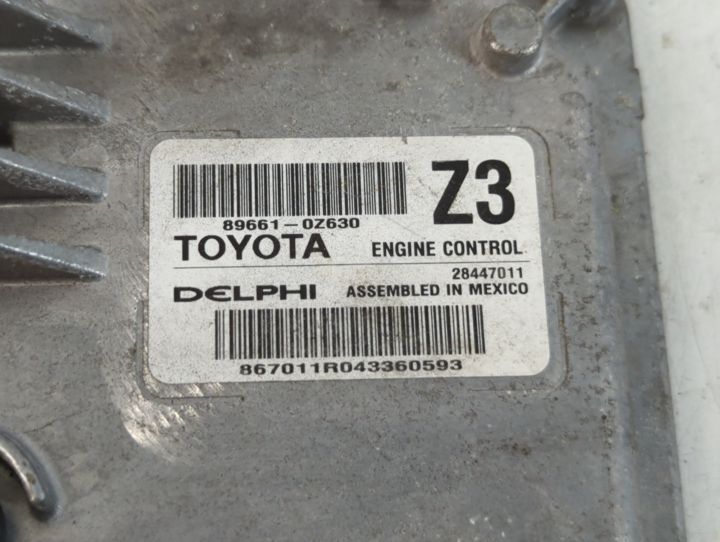 2015-2016 Toyota Corolla PCM Engine Control Computer ECU ECM PCU OEM P/N:89661-0Z630 Fits Fits 2015 2016 OEM Used Auto Parts