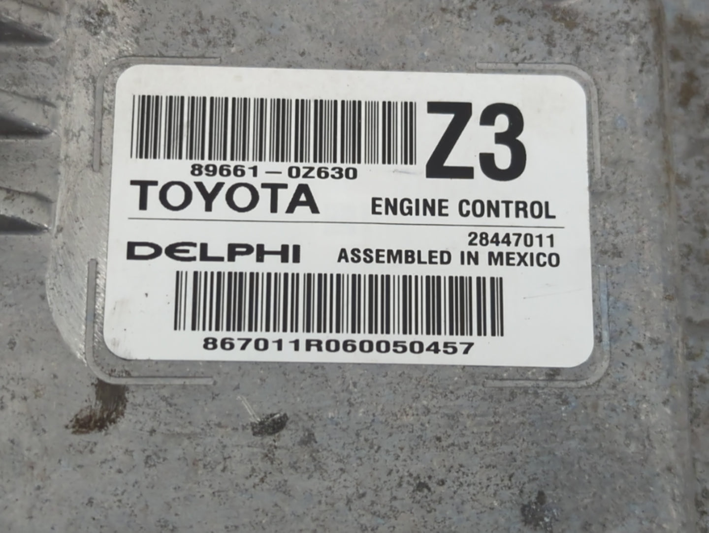 2015-2016 Toyota Corolla PCM Engine Control Computer ECU ECM PCU OEM P/N:89661-0Z630 Fits Fits 2015 2016 OEM Used Auto Parts