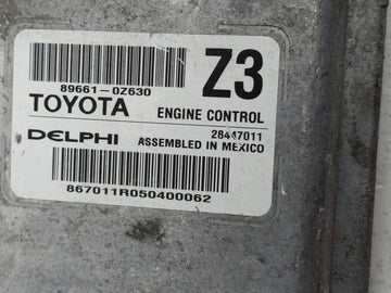 2015-2016 Toyota Corolla PCM Engine Control Computer ECU ECM PCU OEM P/N:89661-0Z630 Fits Fits 2015 2016 OEM Used Auto Parts
