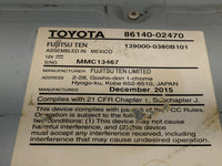 2014-2019 Toyota Corolla Radio AM FM Cd Player Receiver Replacement P/N:86140-02470 86120-02F60 Fits OEM Used Auto Parts - O