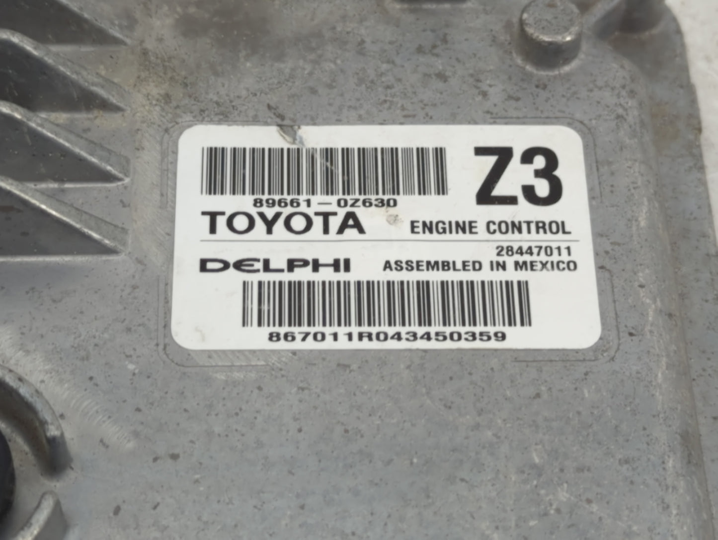 2015 Toyota Corolla PCM Engine Control Computer ECU ECM PCU OEM P/N:89661-0Z630 Fits OEM Used Auto Parts - Oemusedautoparts1