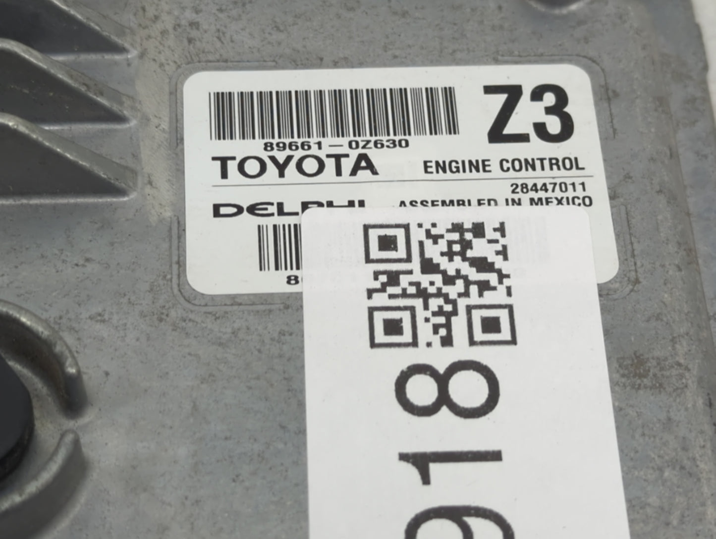 2015 Toyota Corolla PCM Engine Control Computer ECU ECM PCU OEM P/N:89661-0Z630 Fits OEM Used Auto Parts - Oemusedautoparts1