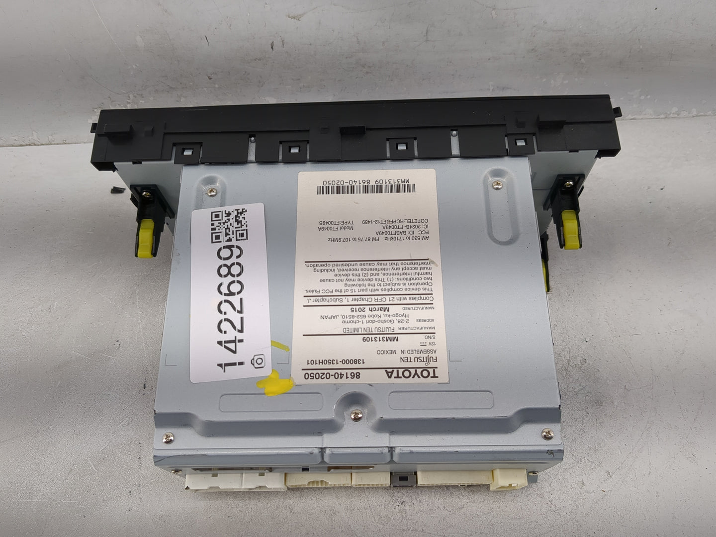 2014-2016 Toyota Corolla Radio AM FM Cd Player Receiver Replacement P/N:86140-02050 Fits Fits 2014 2015 2016 OEM Used Auto P