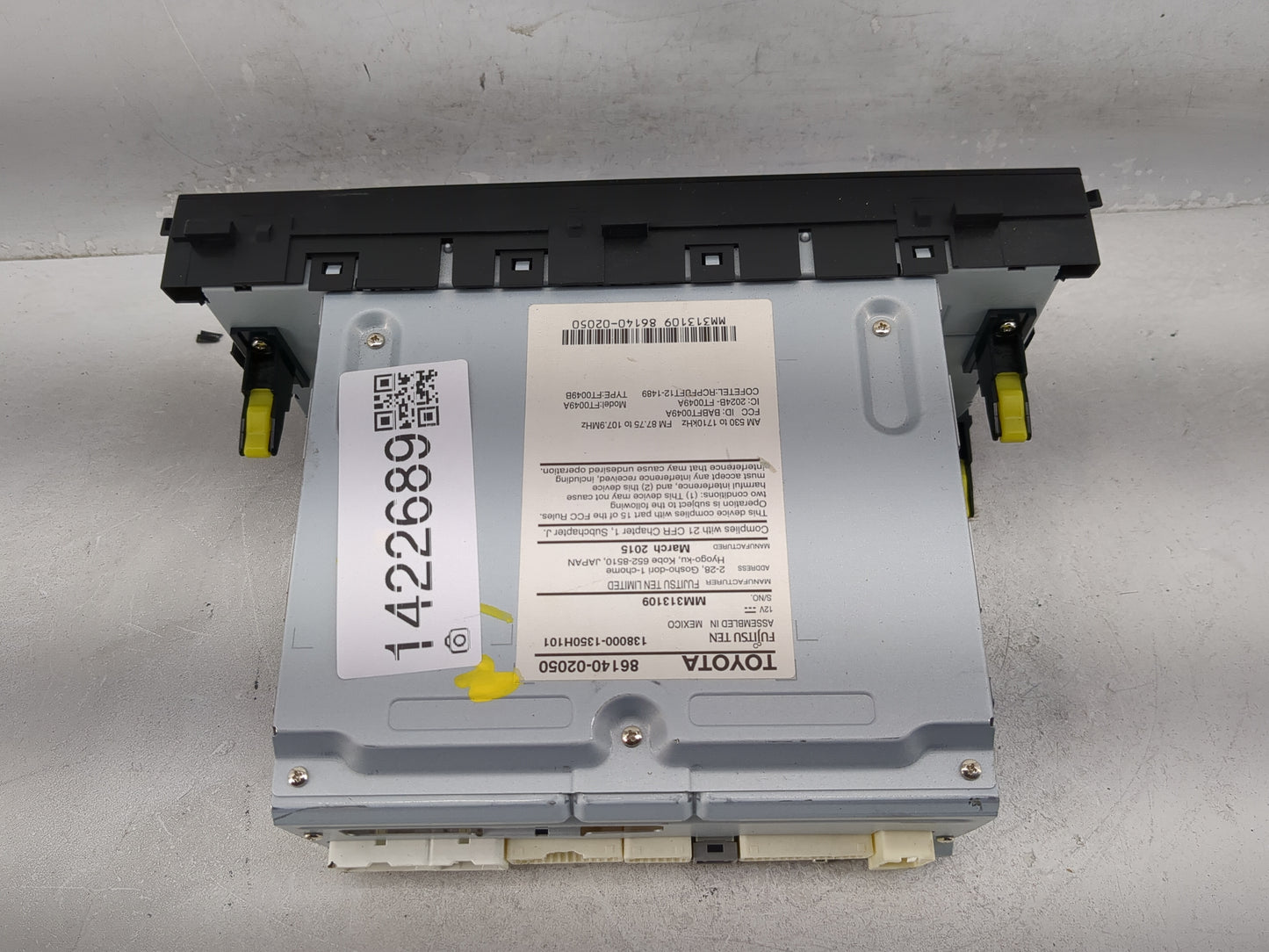 2014-2016 Toyota Corolla Radio AM FM Cd Player Receiver Replacement P/N:86140-02050 Fits Fits 2014 2015 2016 OEM Used Auto P