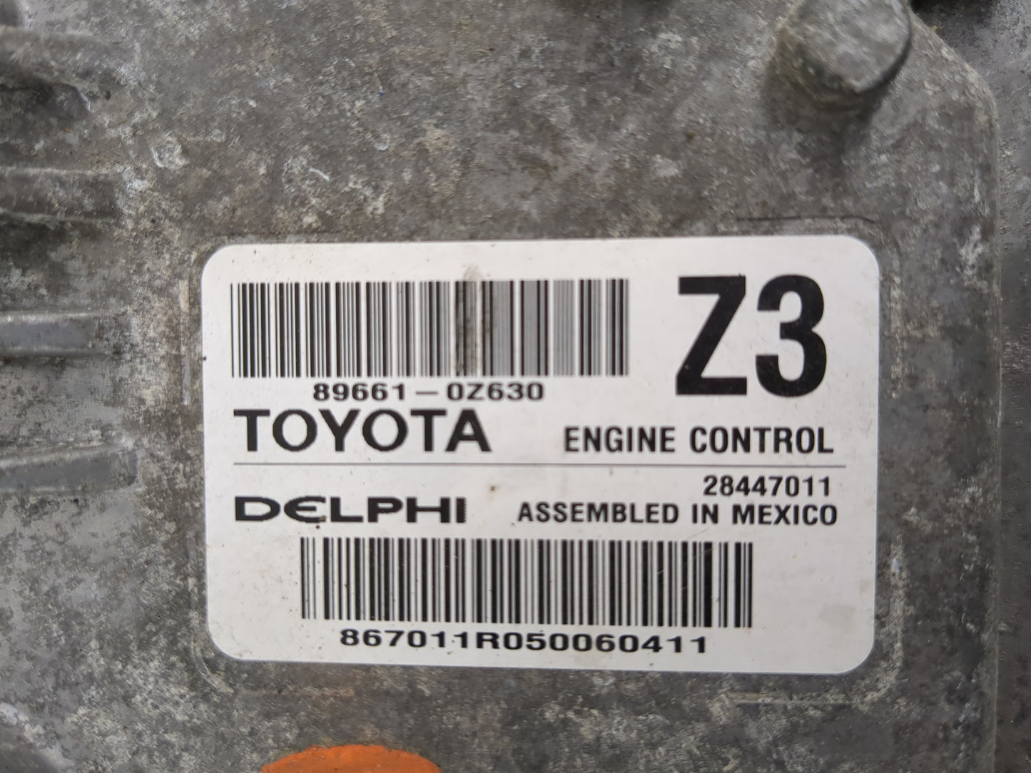 2015-2016 Toyota Corolla PCM Engine Control Computer ECU ECM PCU OEM P/N:89661-0Z630 Fits Fits 2015 2016 OEM Used Auto Parts