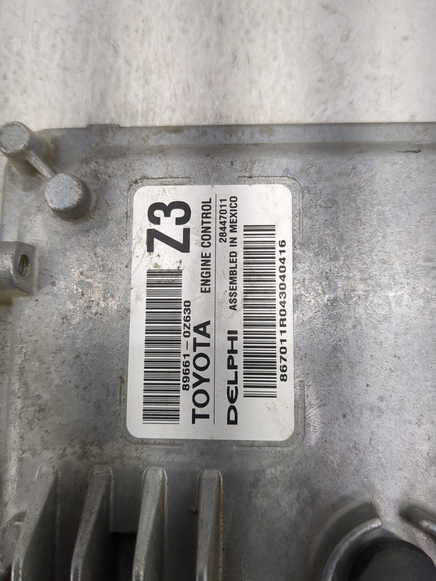 2015-2016 Toyota Corolla PCM Engine Control Computer ECU ECM PCU OEM P/N:89661-0Z630 Fits Fits 2015 2016 OEM Used Auto Parts