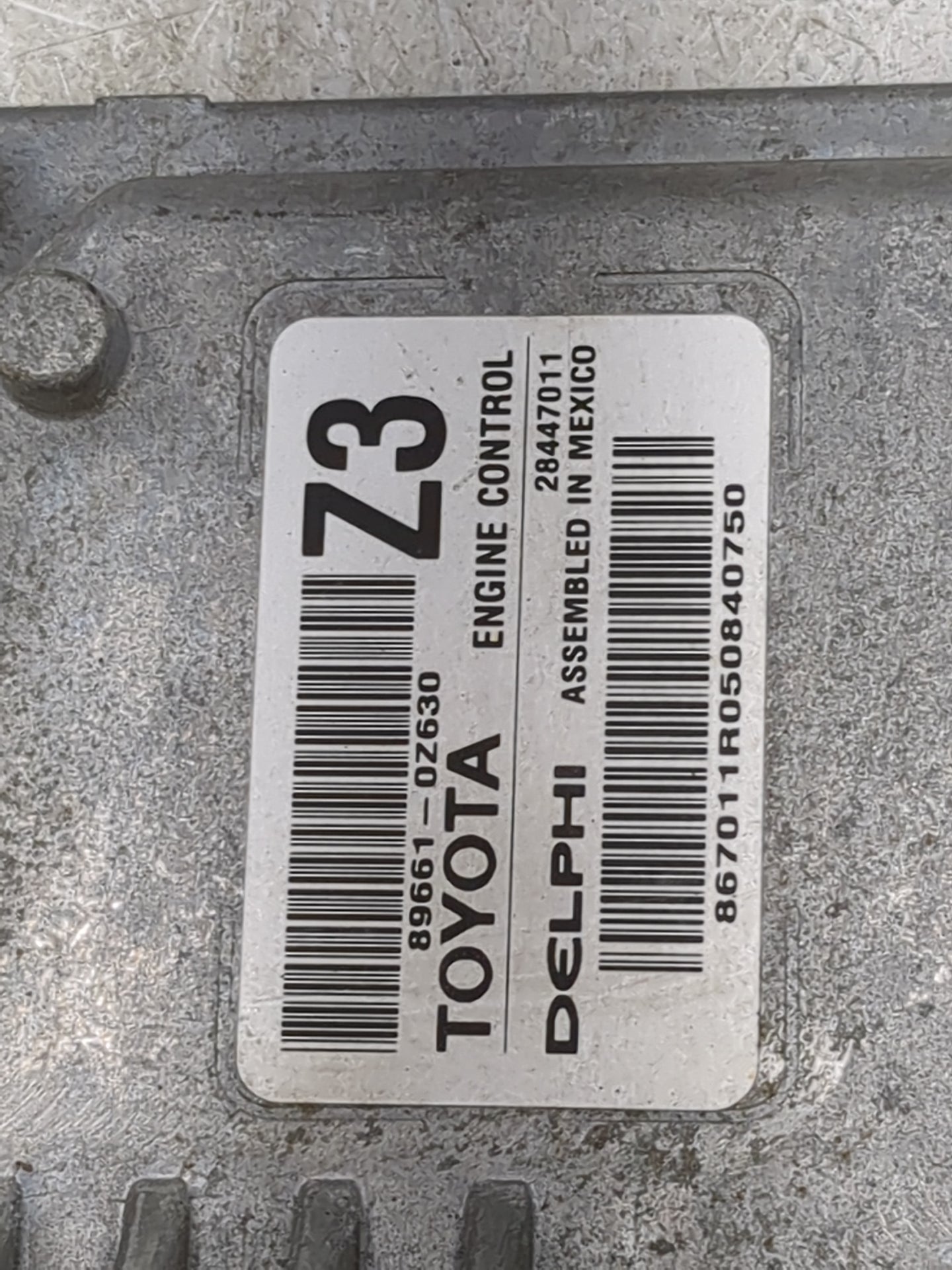 2015-2016 Toyota Corolla PCM Engine Control Computer ECU ECM PCU OEM P/N:89661-0Z630 28447011 Fits Fits 2015 2016 OEM Used A