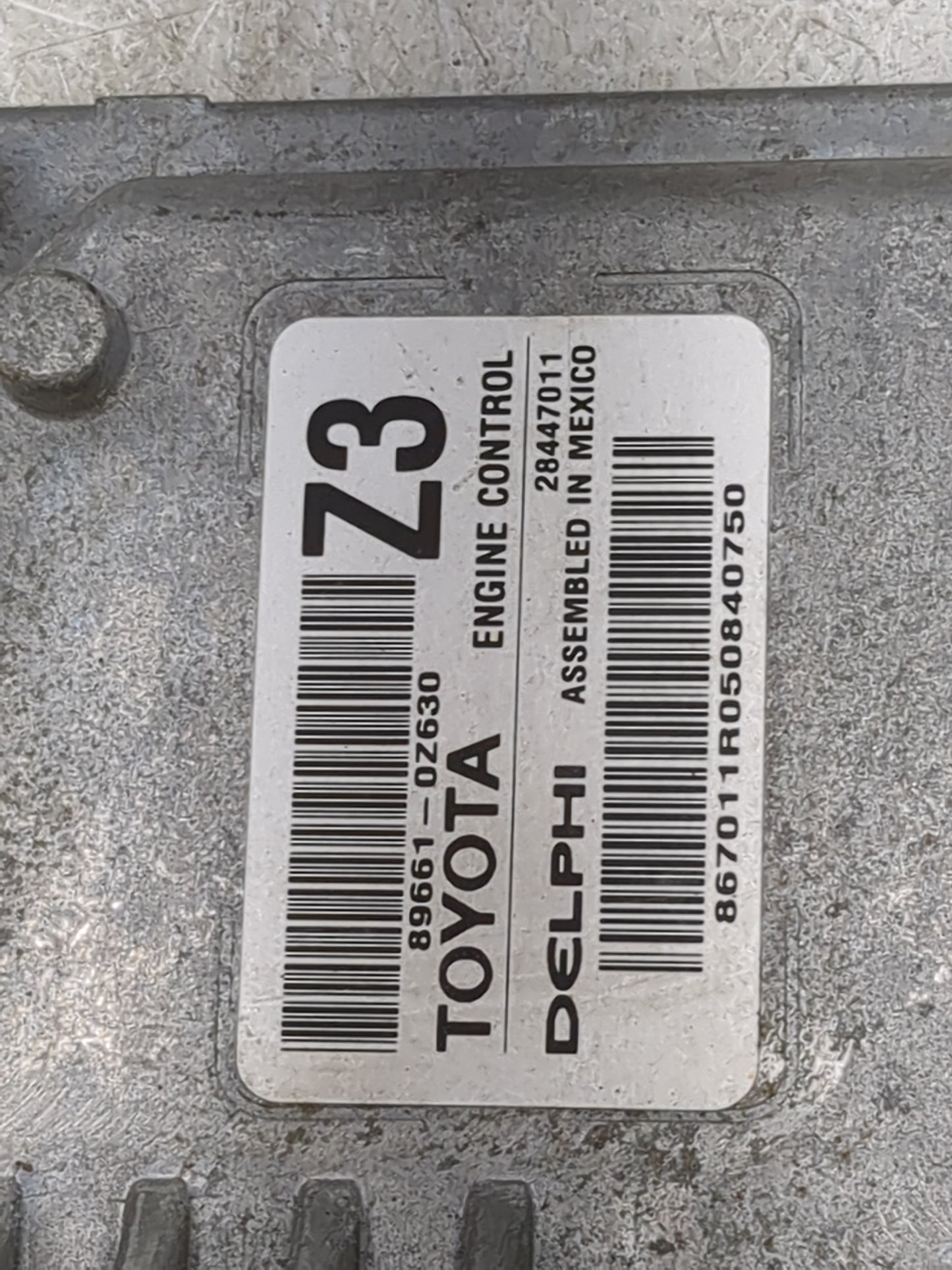 2015-2016 Toyota Corolla PCM Engine Control Computer ECU ECM PCU OEM P/N:89661-0Z630 28447011 Fits Fits 2015 2016 OEM Used A