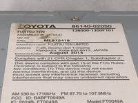 2014-2016 Toyota Corolla Radio AM FM Cd Player Receiver Replacement P/N:86140-02050 138000-1350F101 Fits Fits 2014 2015 2016