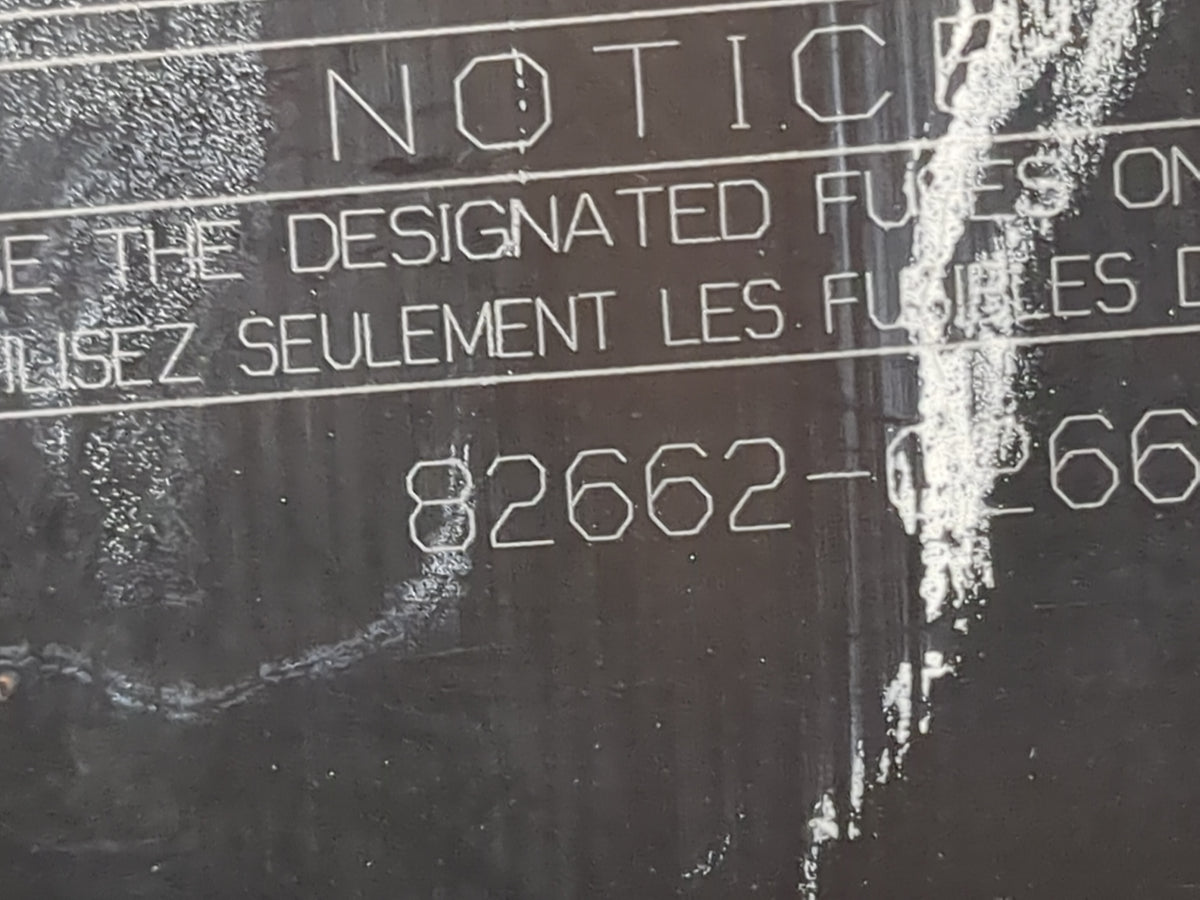 2014-2019 Toyota Corolla Fusebox Fuse Box Panel Relay Module P/N:82662-0266 Fits Fits 2014 2015 2016 2017 2018 2019 OEM Used