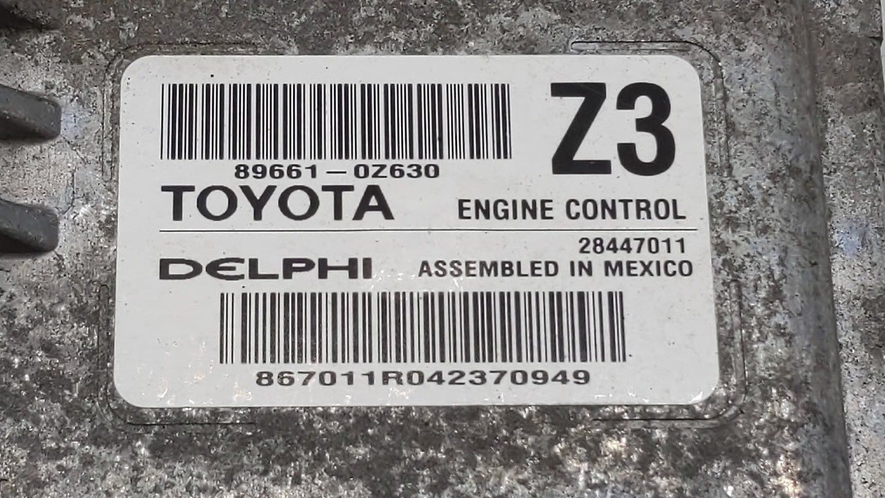 2015 Toyota Corolla PCM Engine Control Computer ECU ECM PCU OEM P/N:89661-0Z630 89661-0Z631 Fits OEM Used Auto Parts - Oemus