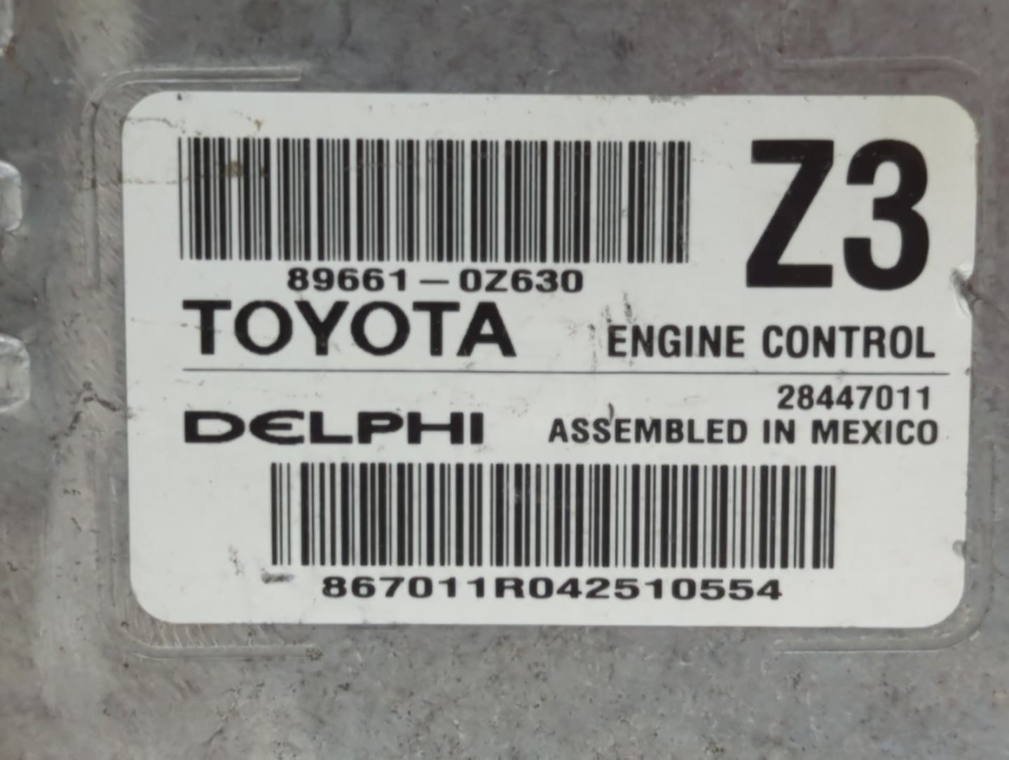 2015 Toyota Corolla PCM Engine Control Computer ECU ECM PCU OEM P/N:89661-0Z630 89661-0Z640 Fits OEM Used Auto Parts - Oemus
