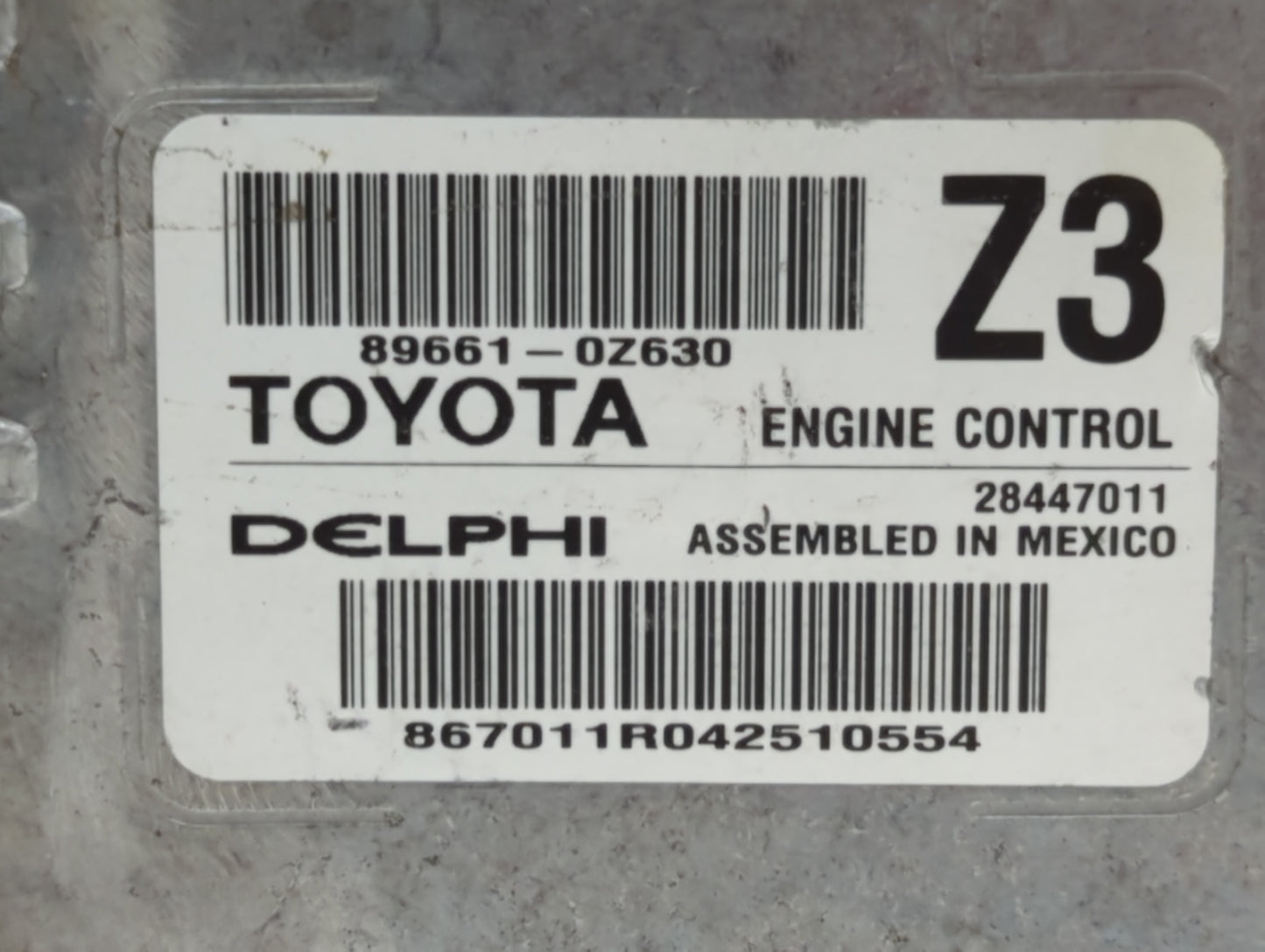2015 Toyota Corolla PCM Engine Control Computer ECU ECM PCU OEM P/N:89661-0Z630 89661-0Z640 Fits OEM Used Auto Parts - Oemus