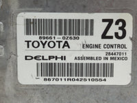 2015 Toyota Corolla PCM Engine Control Computer ECU ECM PCU OEM P/N:89661-0Z630 89661-0Z640 Fits OEM Used Auto Parts - Oemus