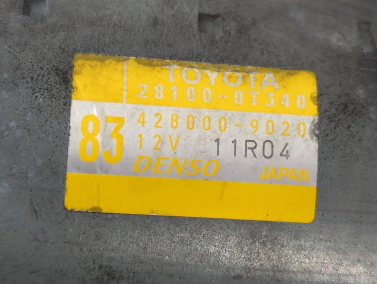 2015-2022 Toyota Corolla Car Starter Motor Solenoid OEM P/N:428000-9020 28100-0T340 Fits OEM Used Auto Parts - Oemusedautopa