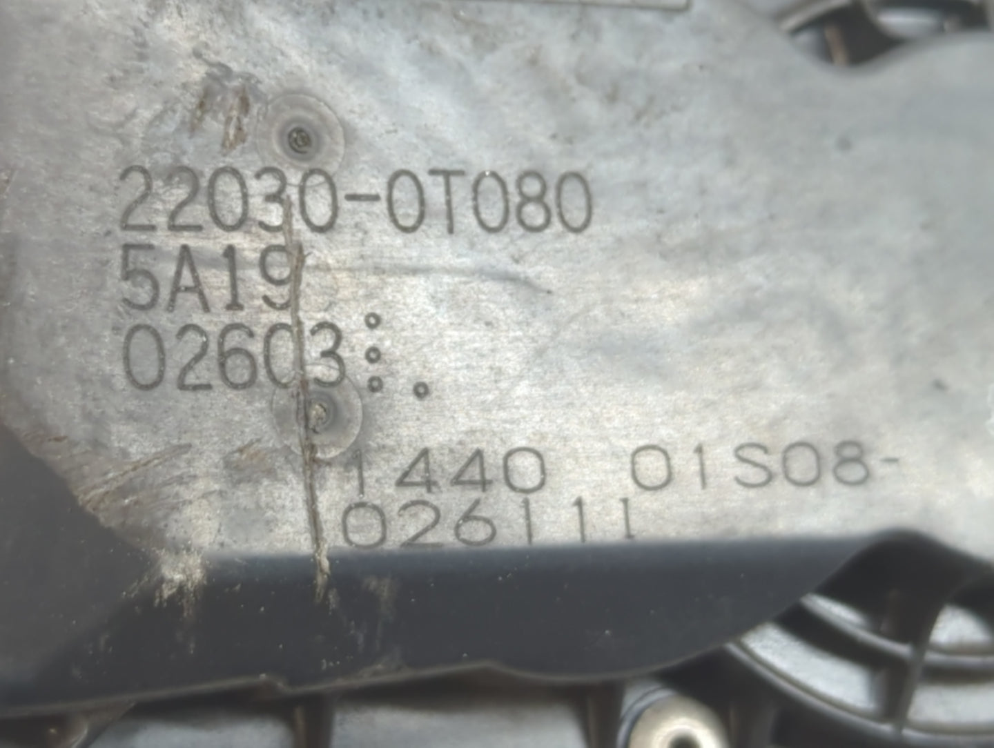 2011-2019 Toyota Corolla Throttle Body P/N:22030-0T080 Fits Fits 2011 2012 2013 2014 2015 2016 2017 2018 2019 OEM Used Auto 