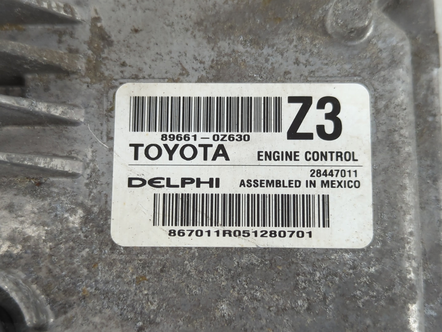 2015-2016 Toyota Corolla PCM Engine Control Computer ECU ECM PCU OEM P/N:89661-0Z630 Fits Fits 2015 2016 OEM Used Auto Parts