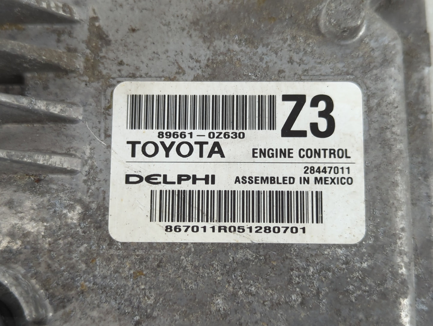 2015-2016 Toyota Corolla PCM Engine Control Computer ECU ECM PCU OEM P/N:89661-0Z630 Fits Fits 2015 2016 OEM Used Auto Parts