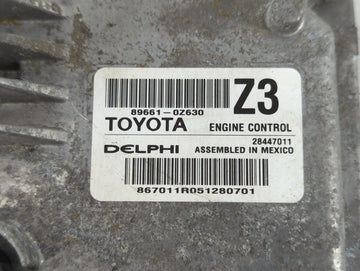 2015-2016 Toyota Corolla PCM Engine Control Computer ECU ECM PCU OEM P/N:89661-0Z630 Fits Fits 2015 2016 OEM Used Auto Parts