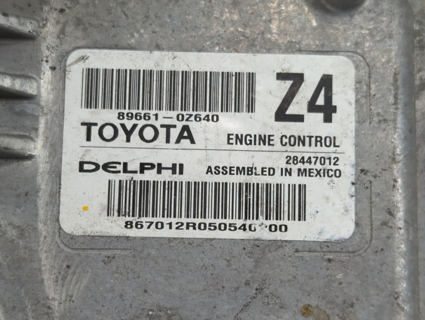2015-2016 Toyota Corolla PCM Engine Control Computer ECU ECM PCU OEM P/N:89661-0Z640 Fits Fits 2015 2016 OEM Used Auto Parts