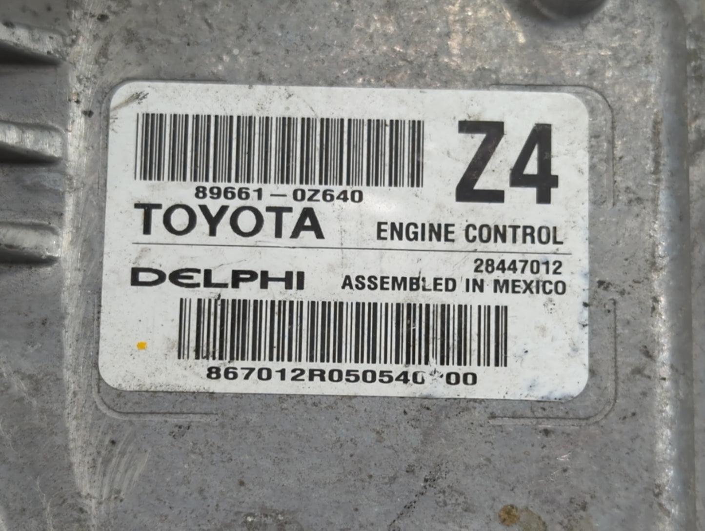 2015-2016 Toyota Corolla PCM Engine Control Computer ECU ECM PCU OEM P/N:89661-0Z640 Fits Fits 2015 2016 OEM Used Auto Parts