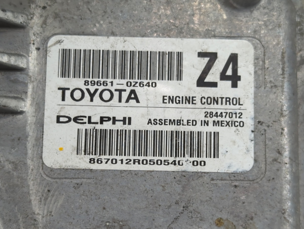 2015-2016 Toyota Corolla PCM Engine Control Computer ECU ECM PCU OEM P/N:89661-0Z640 Fits 2015 2016 OEM Used Auto Parts - Oe