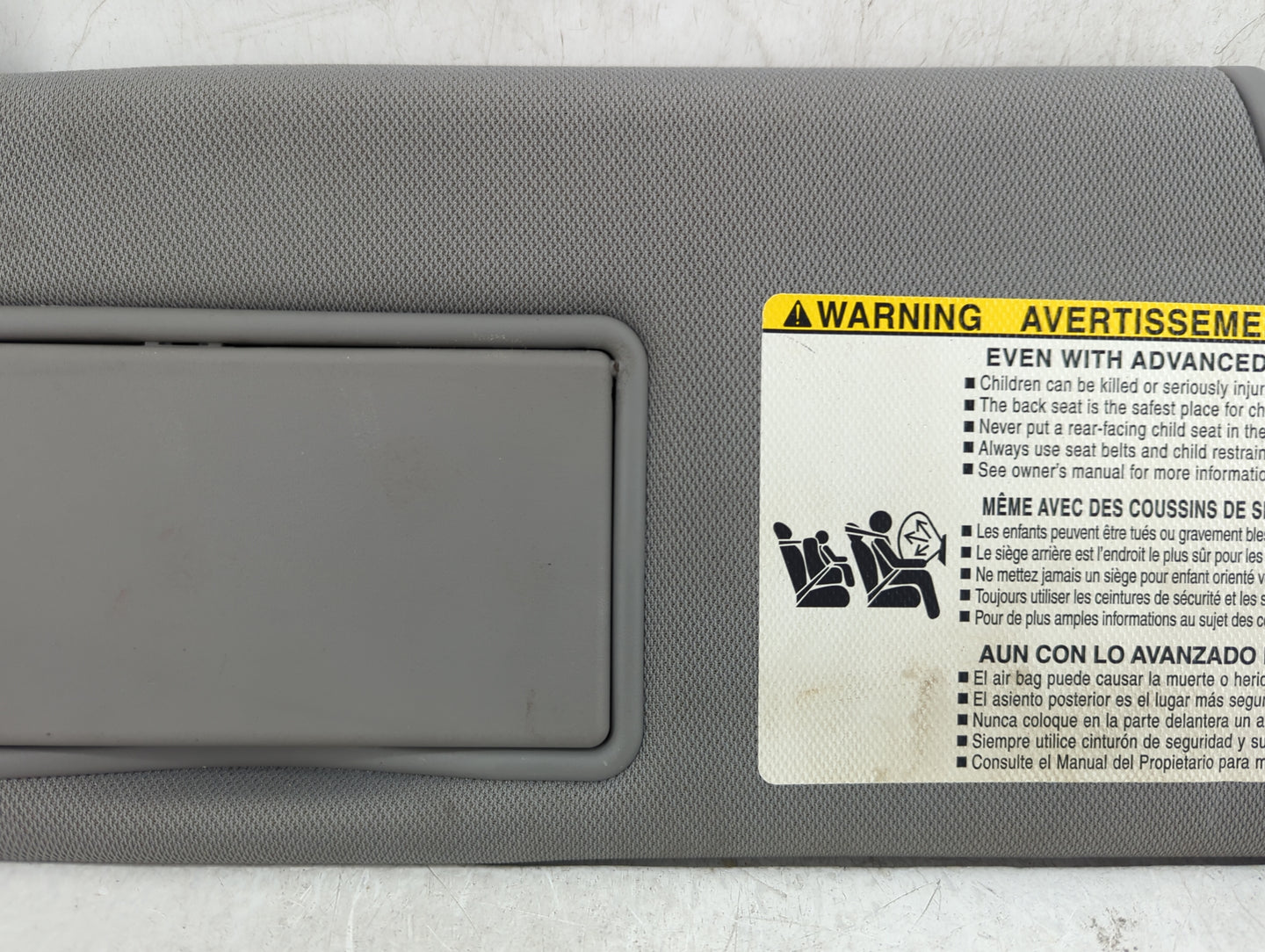 2014-2019 Toyota Highlander Sun Visor Shade Replacement Driver Left Mirror Fits Fits 2014 2015 2016 2017 2018 2019 OEM Used 