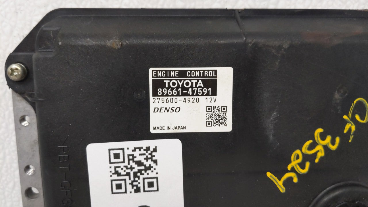 2015 Toyota Prius PCM Engine Control Computer ECU ECM PCU OEM P/N:89661-47591 Fits OEM Used Auto Parts - Oemusedautoparts1.c