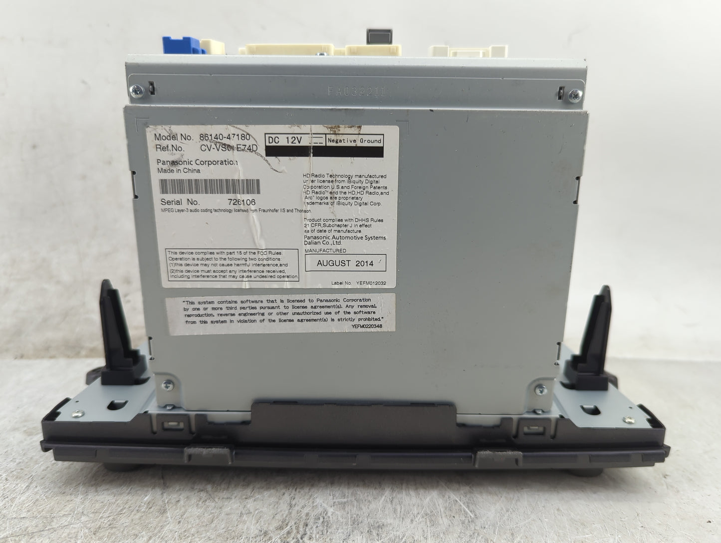 2012-2015 Toyota Prius Radio AM FM Cd Player Receiver Replacement P/N:86140-47180 CV-VS0E74D Fits Fits 2012 2013 2014 2015 O
