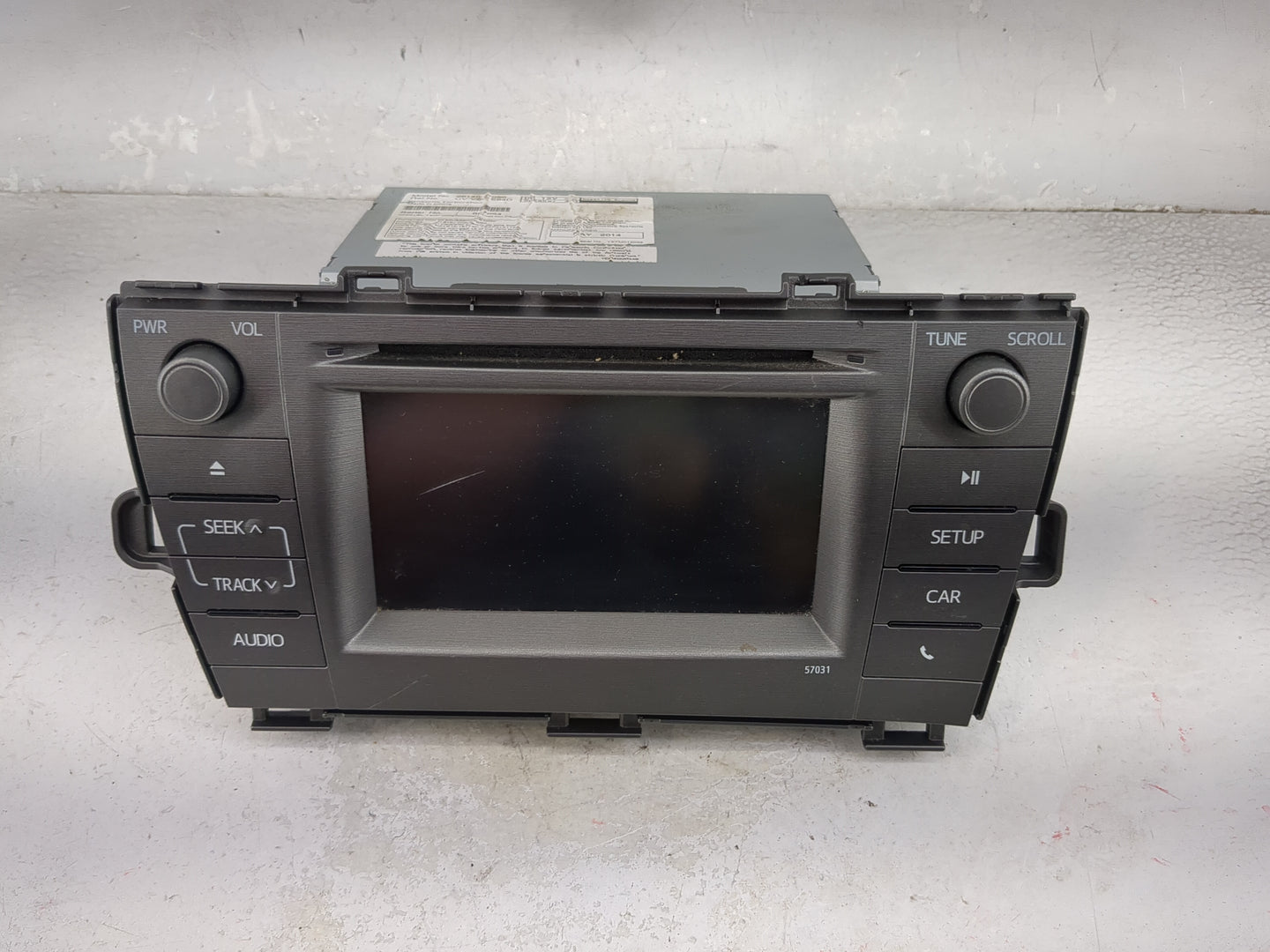 2012-2015 Toyota Prius Radio AM FM Cd Player Receiver Replacement P/N:57031 Fits Fits 2012 2013 2014 2015 OEM Used Auto Part