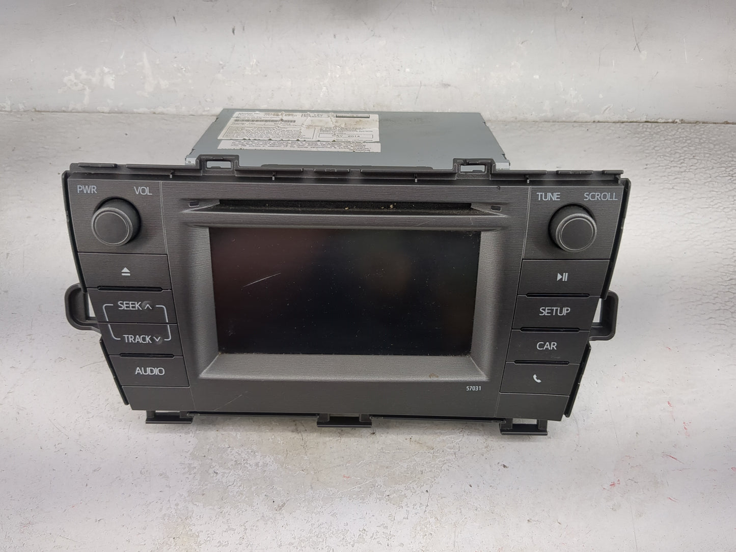 2012-2015 Toyota Prius Radio AM FM Cd Player Receiver Replacement P/N:57031 Fits Fits 2012 2013 2014 2015 OEM Used Auto Part