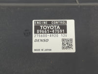 2015 Toyota Prius PCM Engine Control Computer ECU ECM PCU OEM P/N:89661-47590 89661-47591 OEM Used Auto Parts - Oemusedautop