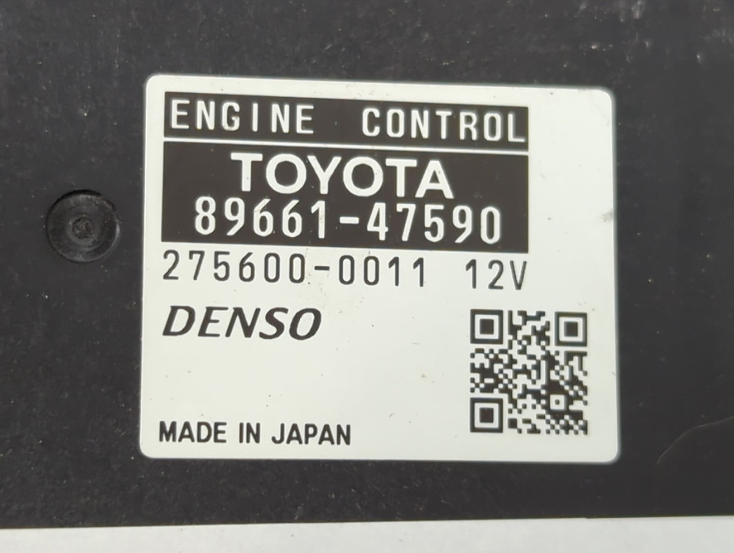 2015 Toyota Prius PCM Engine Control Computer ECU ECM PCU OEM P/N:12V 275600-0011, 89661-47590 Fits OEM Used Auto Parts - Oe