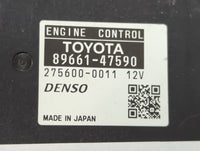 2015 Toyota Prius PCM Engine Control Computer ECU ECM PCU OEM P/N:12V 275600-0011, 89661-47590 Fits OEM Used Auto Parts - Oe