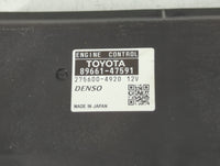 2015 Toyota Prius PCM Engine Control Computer ECU ECM PCU OEM P/N:89661-47591 Fits OEM Used Auto Parts - Oemusedautoparts1.c