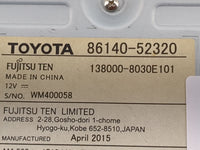 2015 Toyota Prius C Radio AM FM Cd Player Receiver Replacement P/N:86140-52320 138000-8030E101 Fits OEM Used Auto Parts - Oe