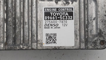 2015 Toyota Prius C PCM Engine Control Computer ECU ECM PCU OEM P/N:89661-5C332 Fits OEM Used Auto Parts