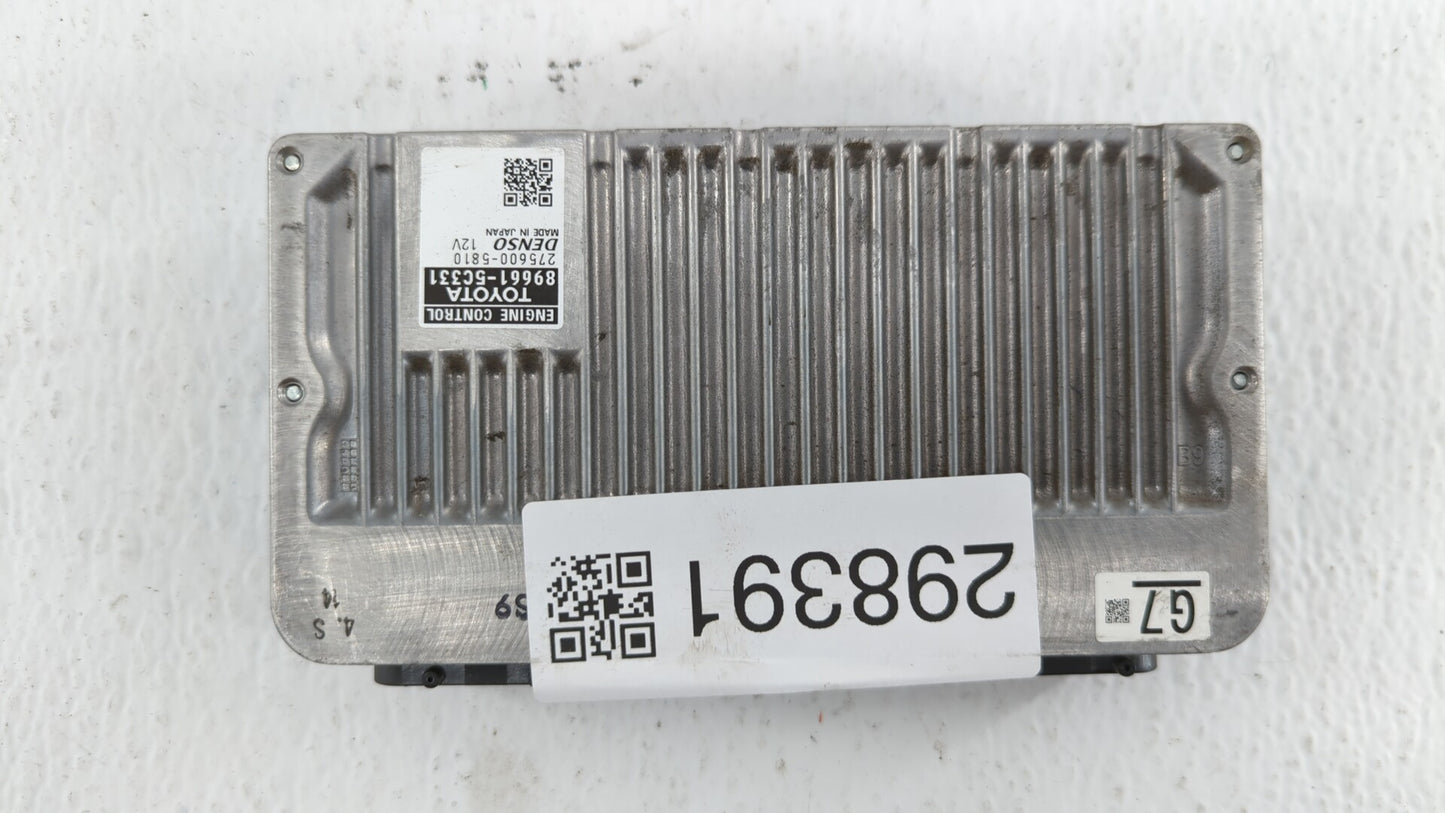 2015 Toyota Prius C PCM Engine Control Computer ECU ECM PCU OEM P/N:89661-5C331 89661-5C332 Fits OEM Used Auto Parts - Oemus