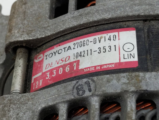 2013-2018 Toyota Rav4 Alternator Replacement Generator Charging Assembly Engine OEM P/N:104211-3531 27060-0V140 Fits OEM Used Auto Parts
