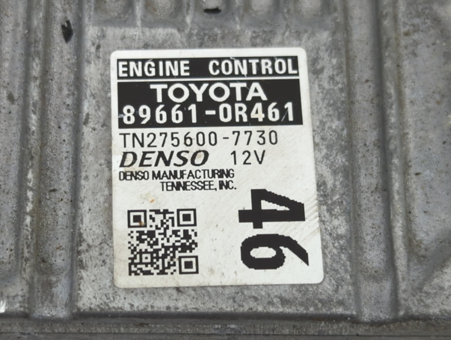2014 Toyota Rav4 PCM Engine Control Computer ECU ECM PCU OEM P/N:89661-0R461 Fits OEM Used Auto Parts - Oemusedautoparts1.co