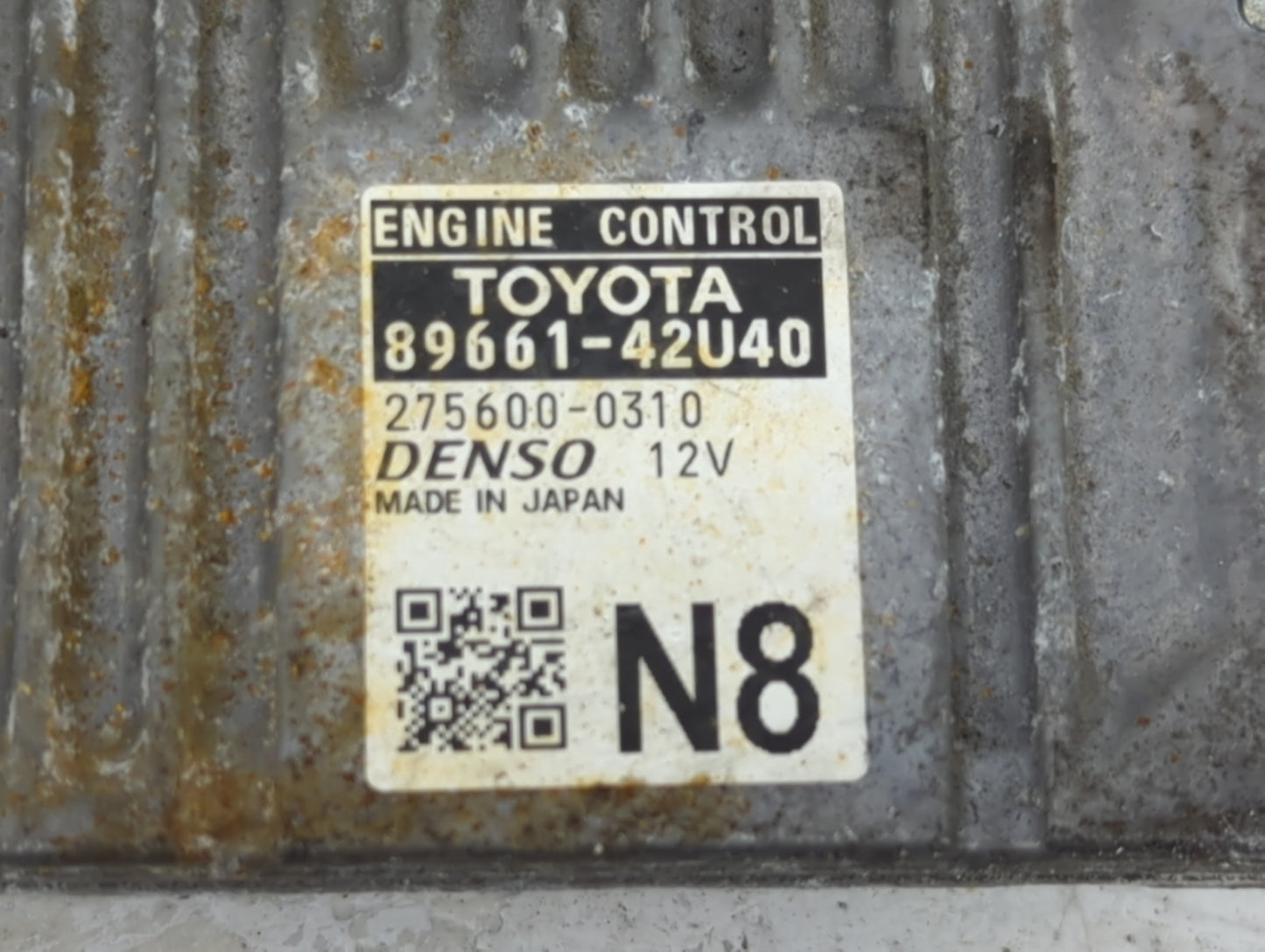 2014 Toyota Rav4 PCM Engine Control Computer ECU ECM PCU OEM P/N:89661-42U40 Fits OEM Used Auto Parts - Oemusedautoparts1.co