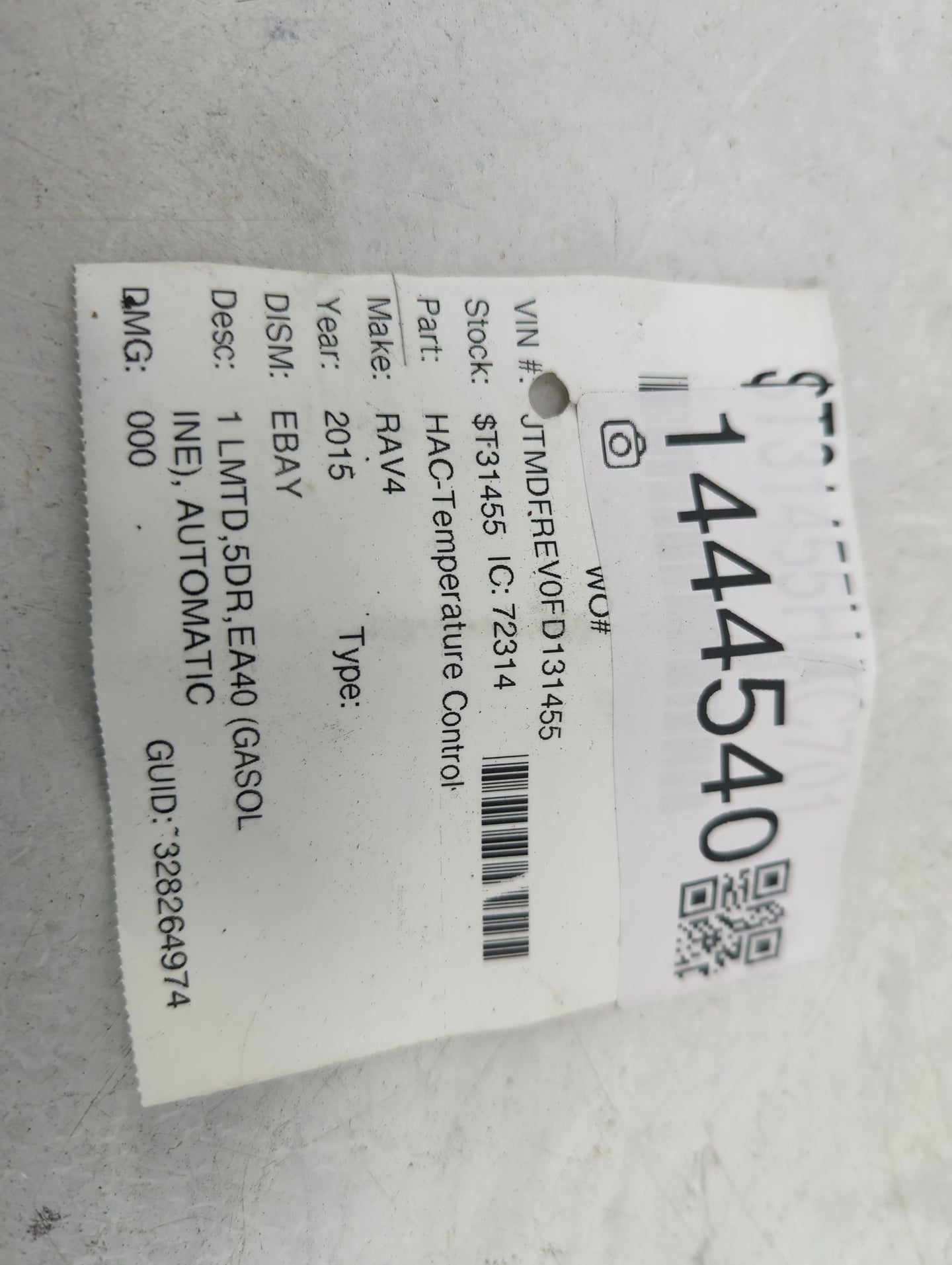 2013-2015 Toyota Rav4 Climate Control Module Temperature AC/Heater Replacement Fits Fits 2013 2014 2015 OEM Used Auto Parts 