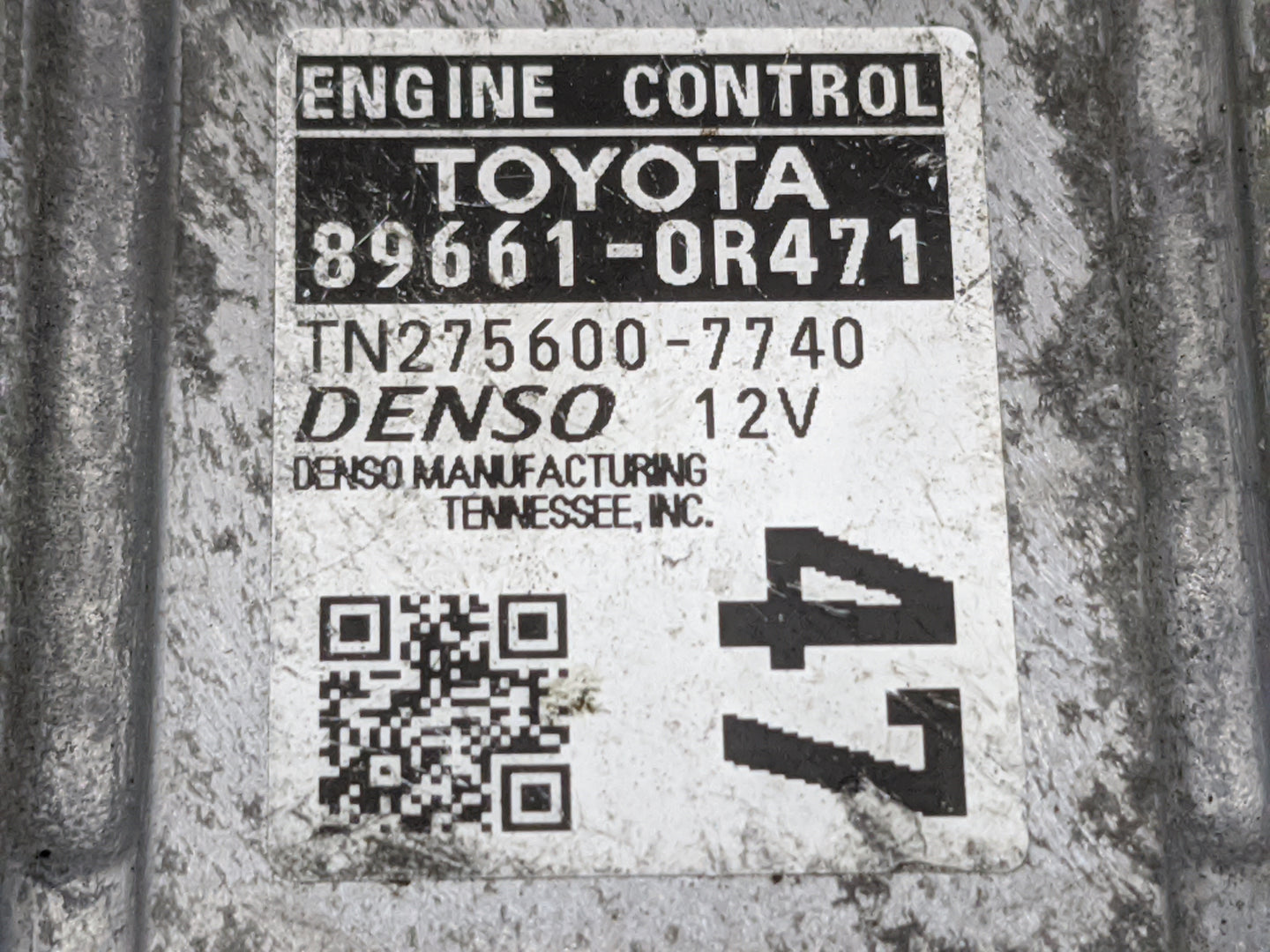 2013 Toyota Rav4 PCM Engine Control Computer ECU ECM PCU OEM P/N:89661-0R471 TN275600-7740 Fits OEM Used Auto Parts - Oemuse