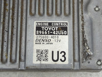 2015 Toyota Rav4 PCM Engine Control Computer ECU ECM PCU OEM P/N:89661-42U60 275600-4010 Fits OEM Used Auto Parts - Oemuseda