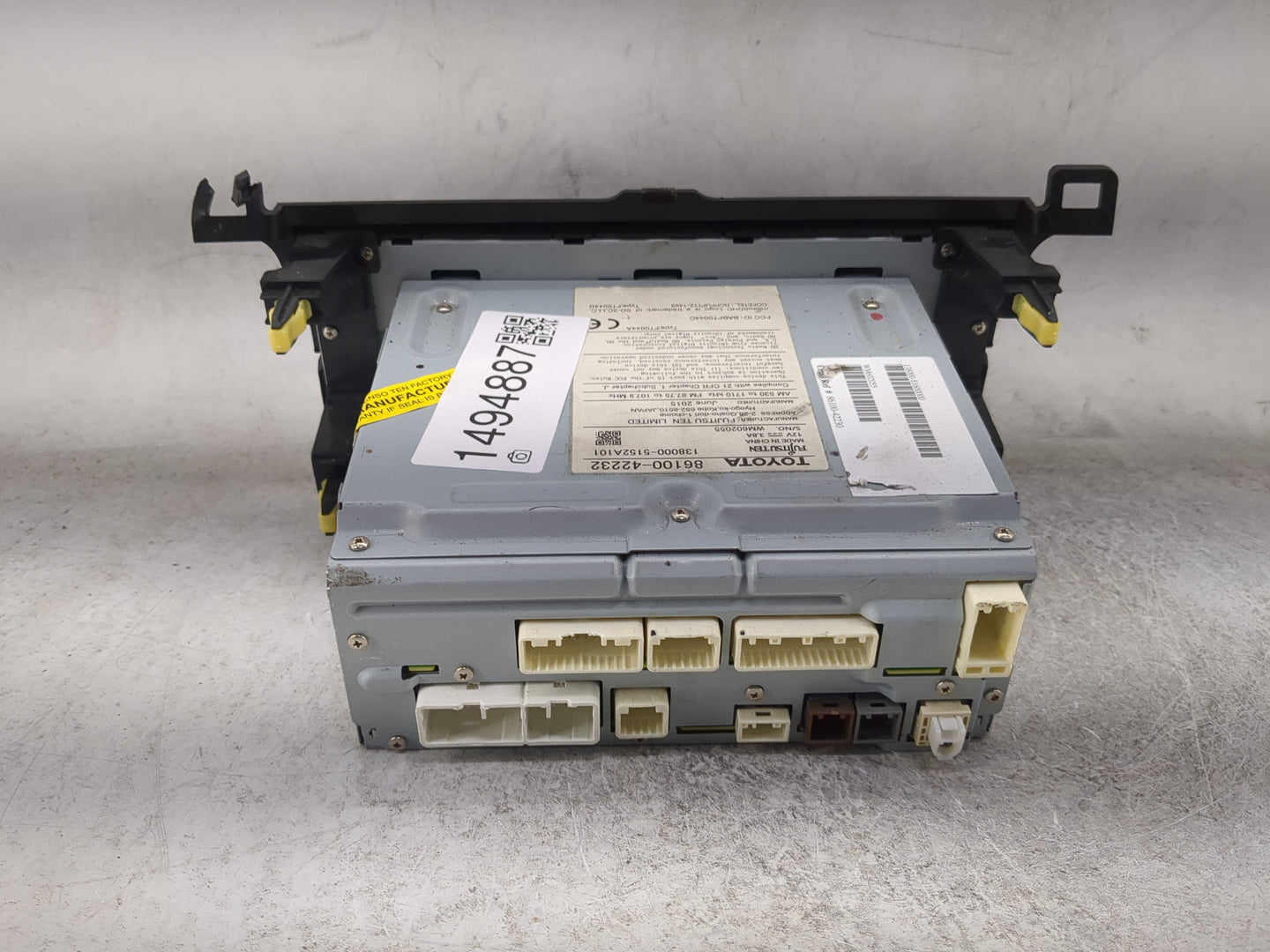 2014-2015 Toyota Rav4 Radio AM FM Cd Player Receiver Replacement P/N:86100-42232 138000-5152A101 Fits Fits 2014 2015 OEM Use