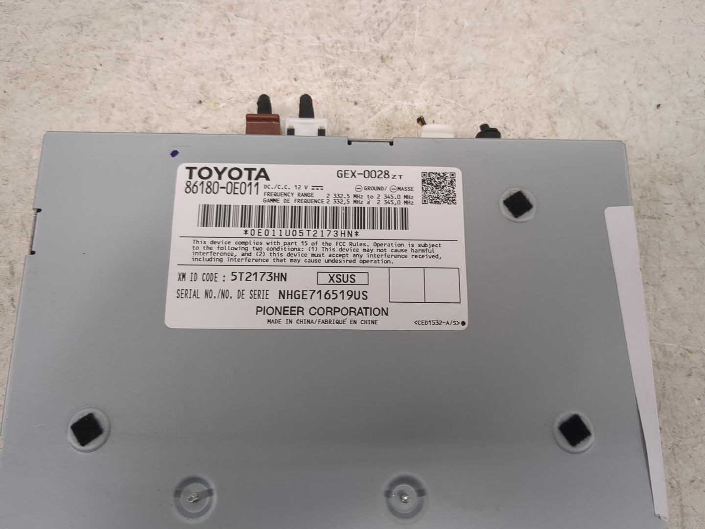 2015-2017 Toyota Sienna Tuner Satellite Receiver 86180-0e011|gex-0028 - Oemusedautoparts1.com
