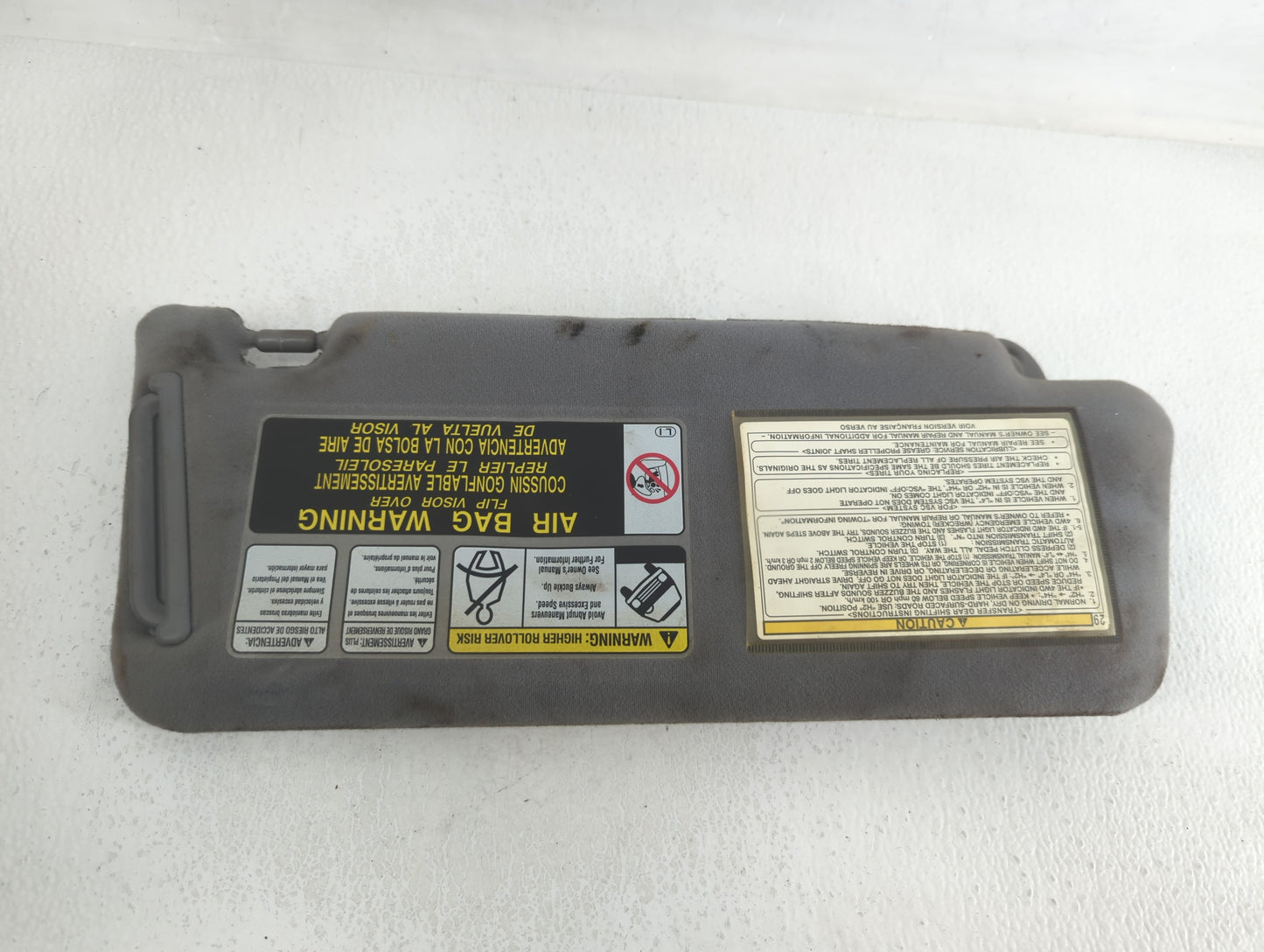 2015 Toyota Tacoma Sun Visor Shade Replacement Driver Left Mirror Fits OEM Used Auto Parts - Oemusedautoparts1.com