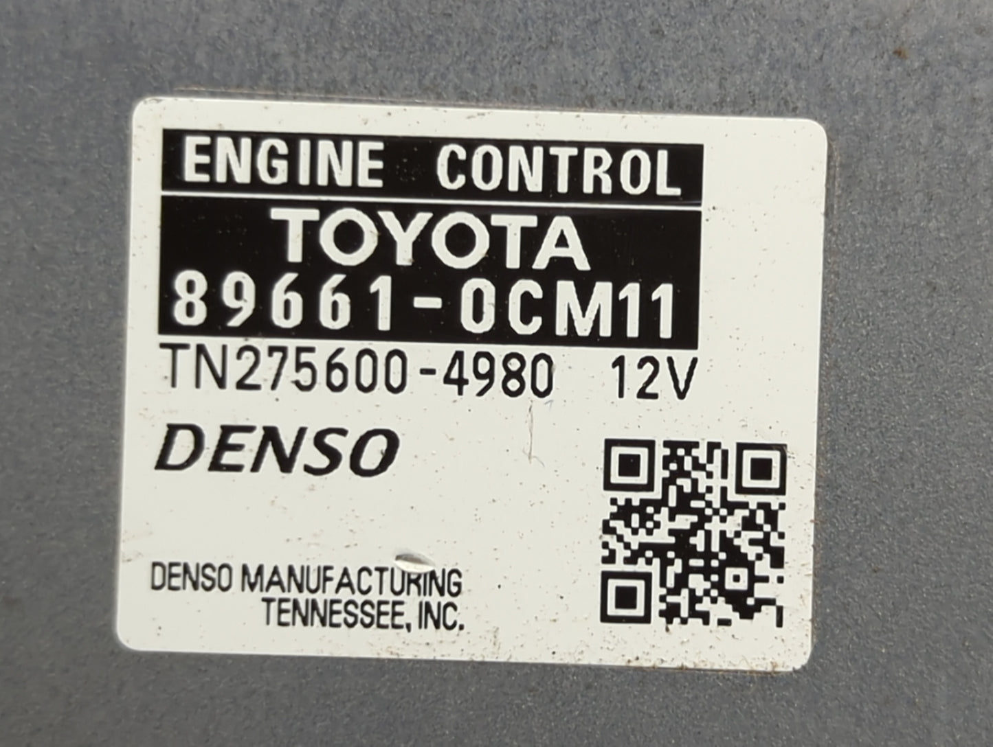 2015 Toyota Tundra PCM Engine Control Computer ECU ECM PCU OEM P/N:89661-0CM11 TN275600-4980 Fits OEM Used Auto Parts - Oemu
