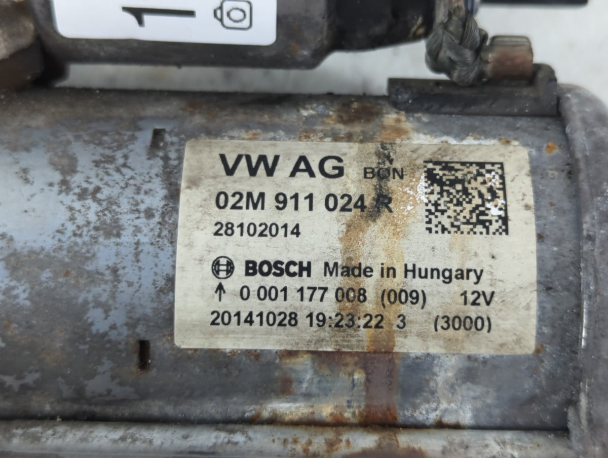 2014-2017 Volkswagen Beetle Car Starter Motor Solenoid OEM P/N:02M 911 024 R Fits OEM Used Auto Parts - Oemusedautoparts1.co
